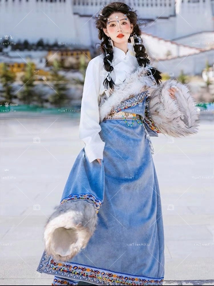 Ethnic Clothing & Online Fashion Store Khaadi Pk - Tibetan Ethnic Women's Robe Fashionable Travel