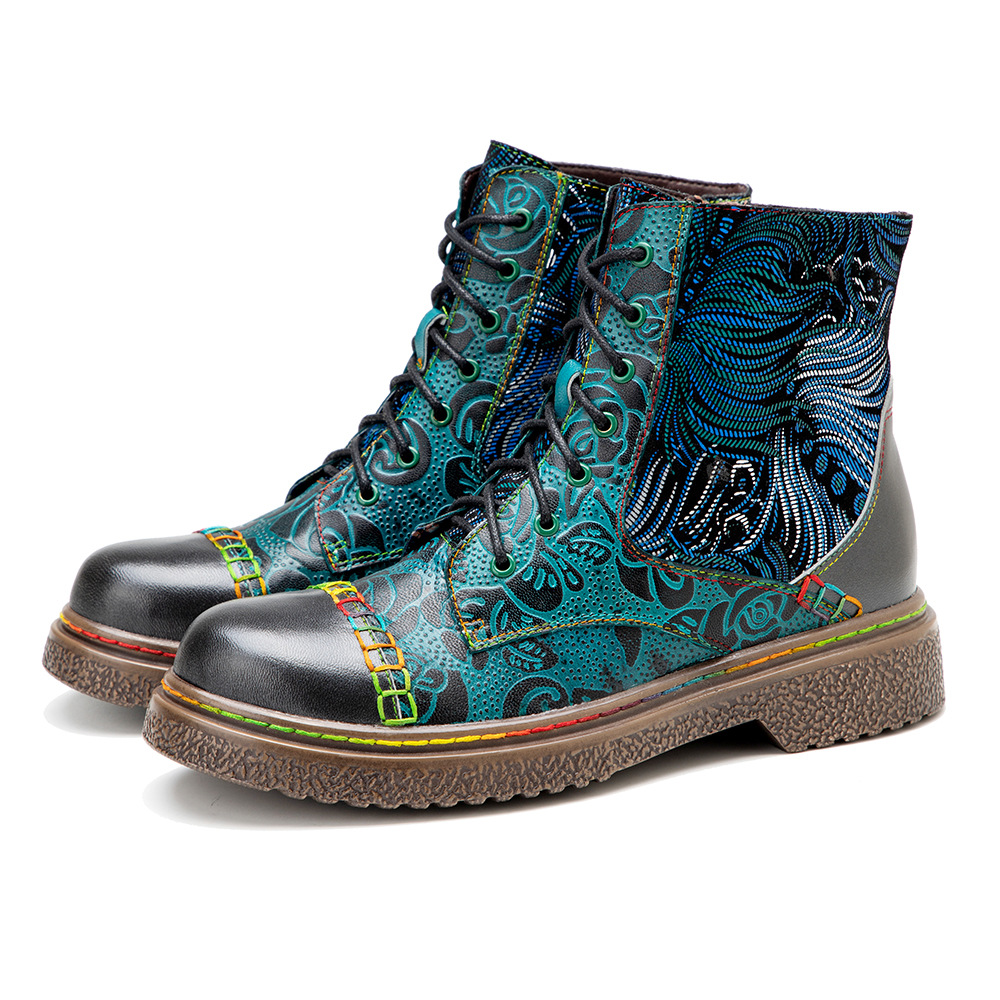 Ethnic Fabric - Socofy Raffan winter Ankle Ladies designer