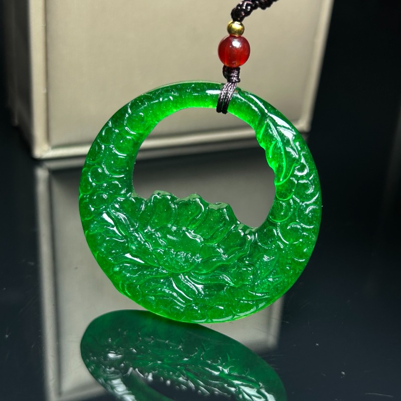 Ethnic Fashion Brands - Retro Exquisite Green Ethnic Style Round