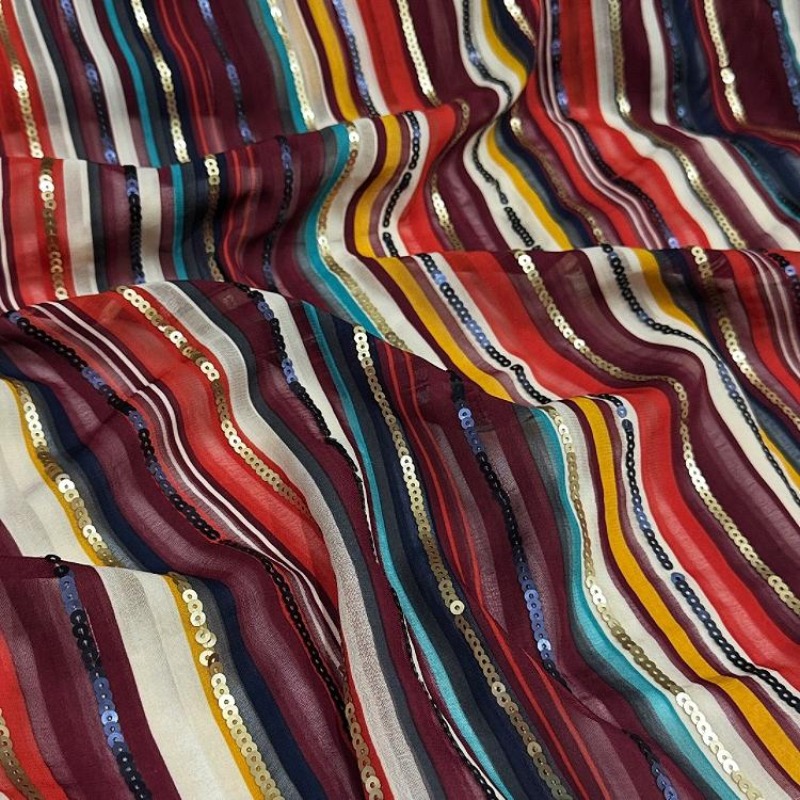 Colorful Striped Embroidered S - Ethnic Fashion Design review and price