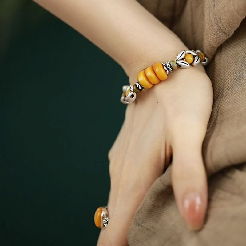 Yellow Disc Round Bead Spacer  - Ethnic Wear Fashion Designer review and price