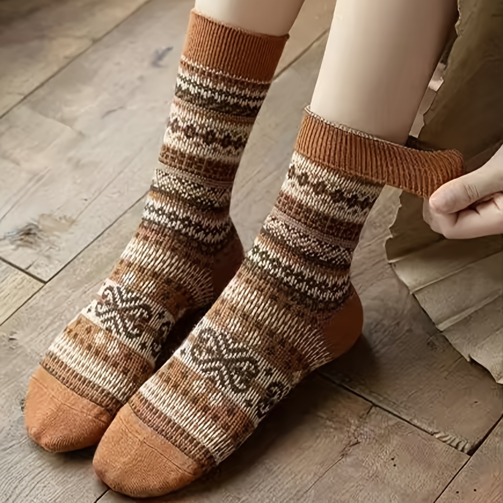 Retro 7-Color Mid-Calf Socks f - Ethnic Fashion Design review and price