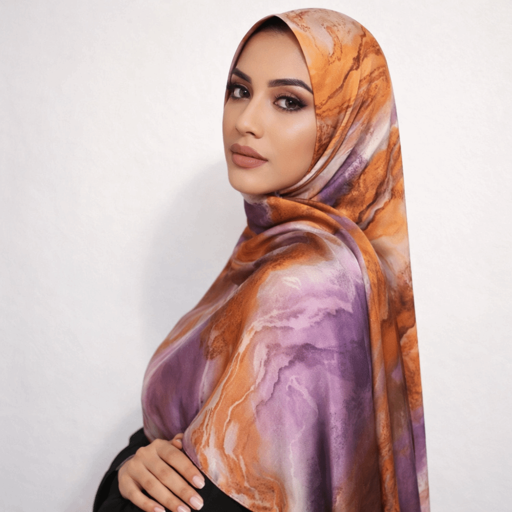 Elegant Ombre Satin Scarf Ethn - Ethnic Fabric review and price