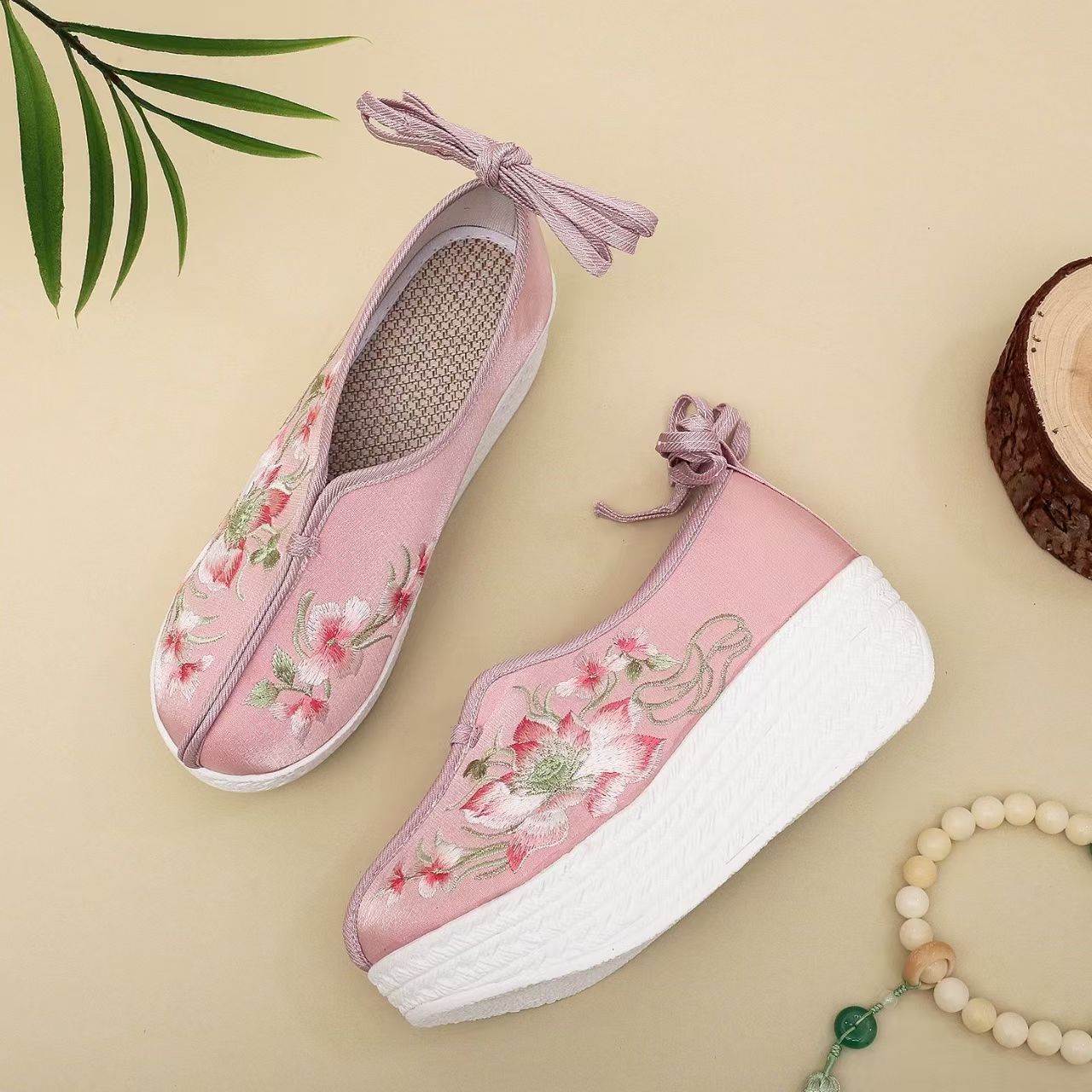 Woman Ethnic Style Wedges Embr - Ethnic Fabric review and price