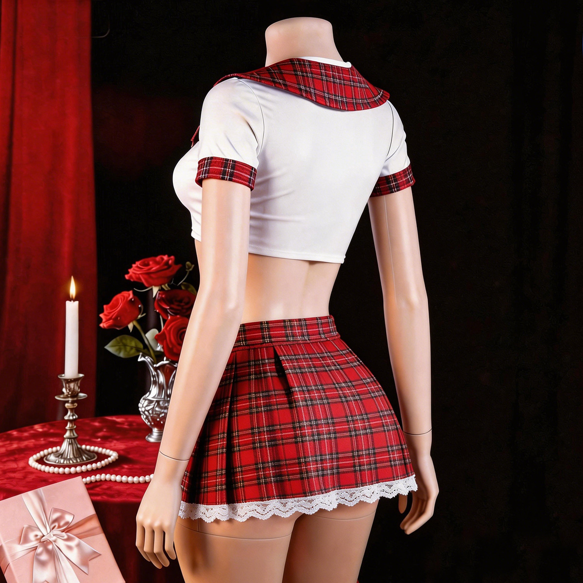 Red Sexy Lingerie Woman Porno  - Ethnic Outfit review and price